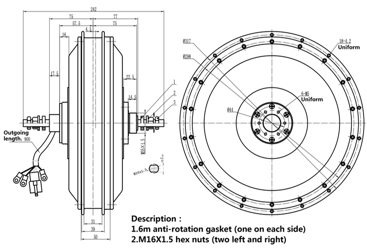 QS 273 V3 72v 8000W Ebike kit  - đánh giá và giá 72V 5000W Hub Motor Kit